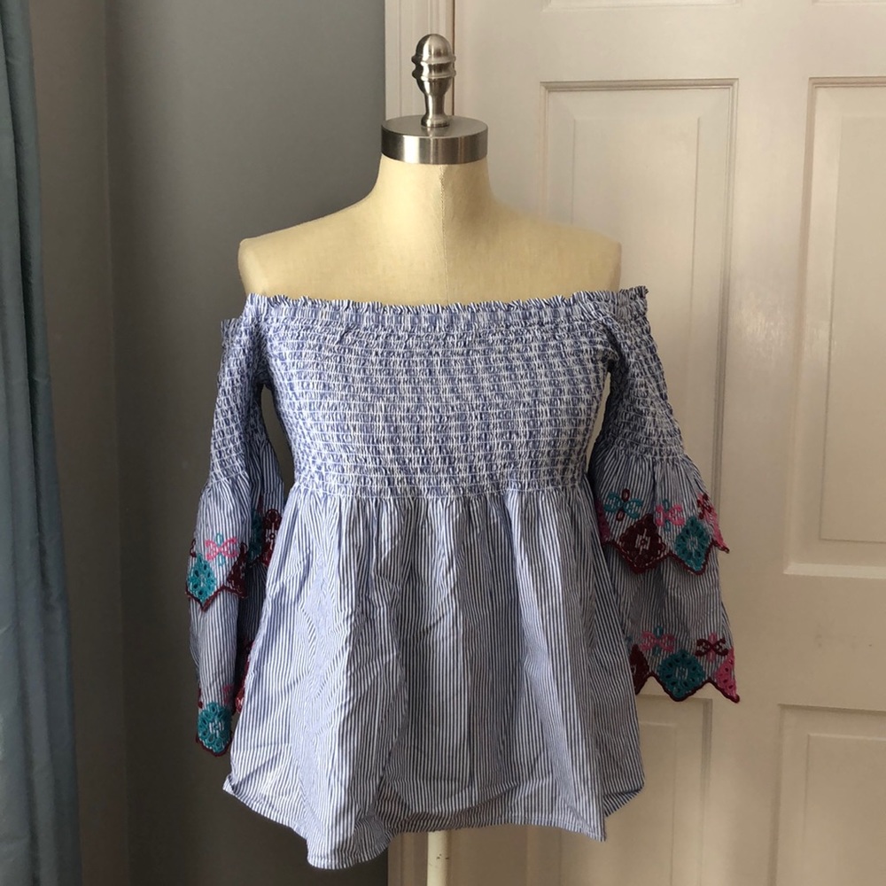 Loft off the shoulder top